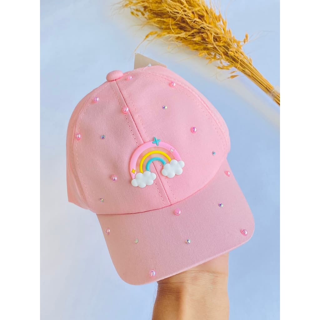 Boné infantil Rosa Bebê / Boné Personalizado / Boné de Luxo Rosa