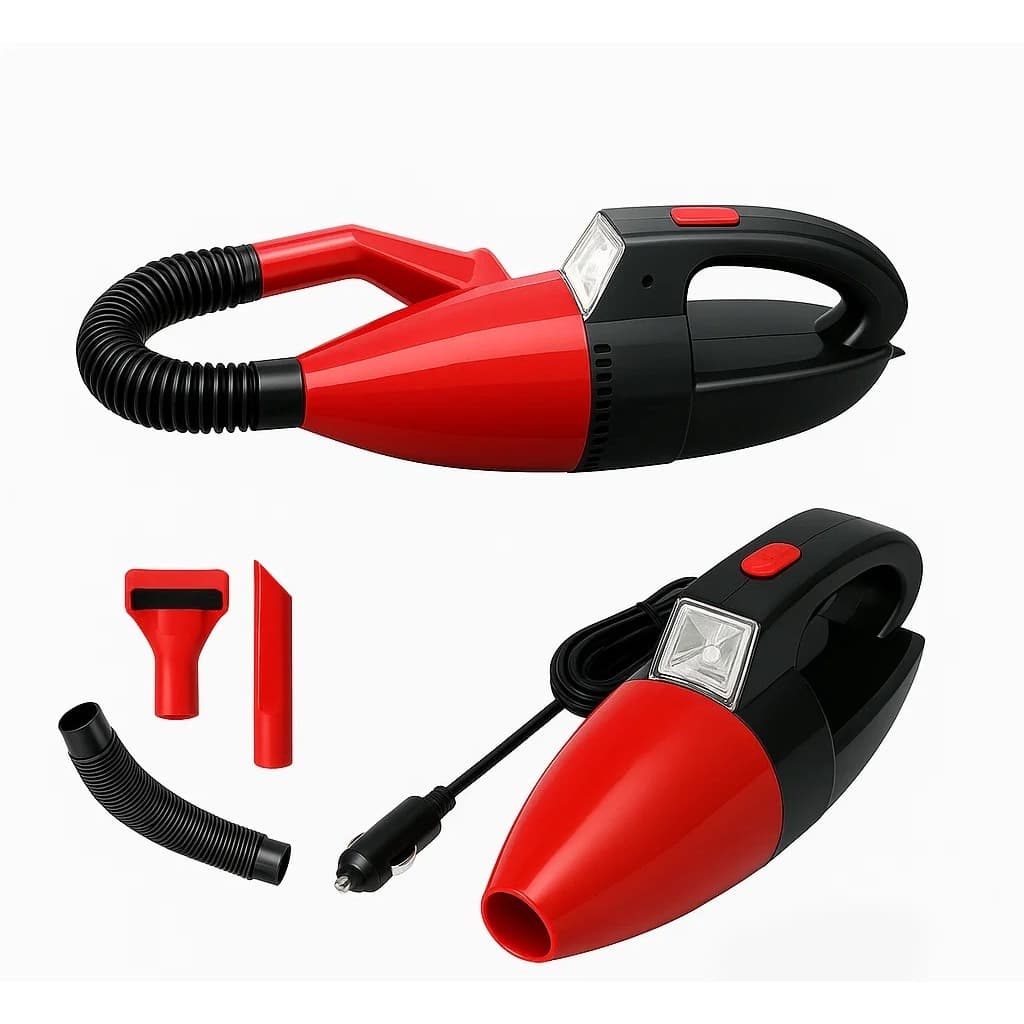 Aspirador De Pó E Líquido Automotivo 12V 60W Vermelho