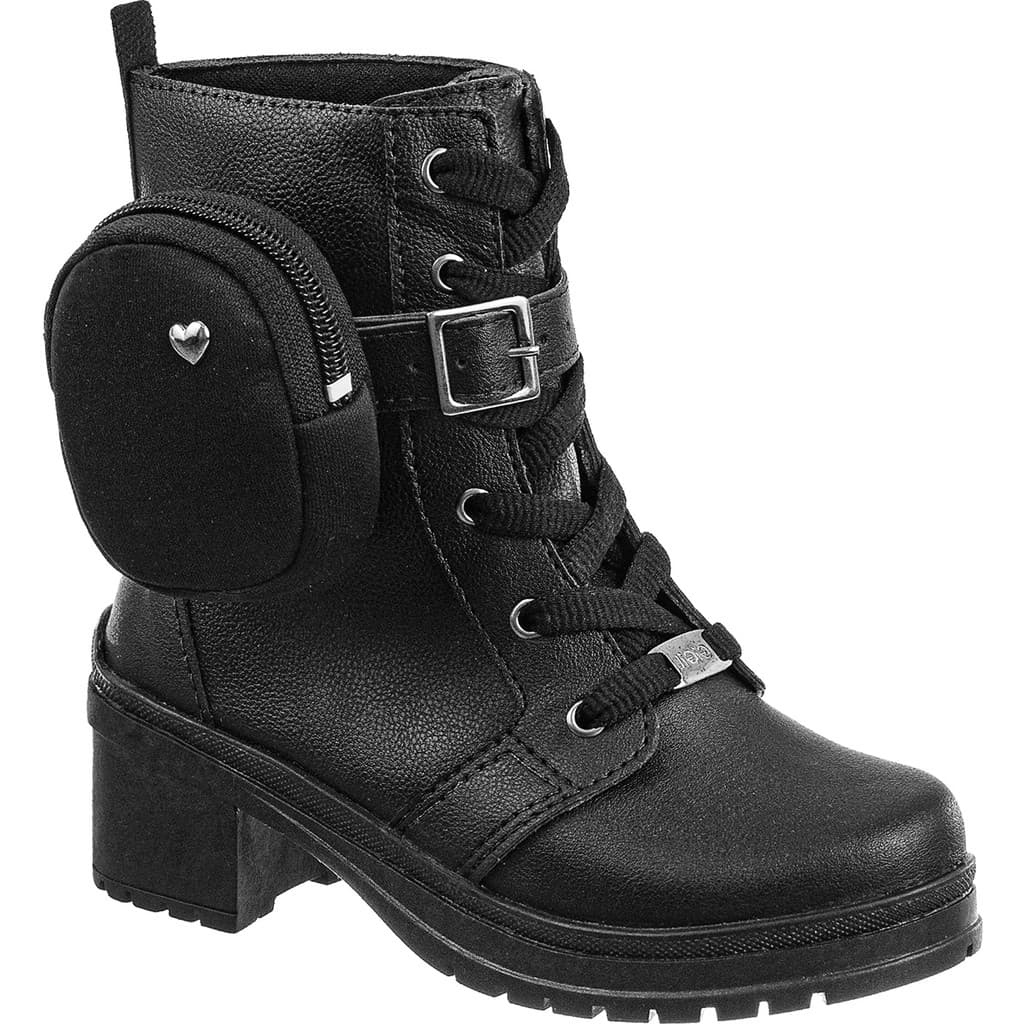 Bota Montaria GiGiL Teen Infantil Coturno Salto Menina Cano Curto Bag