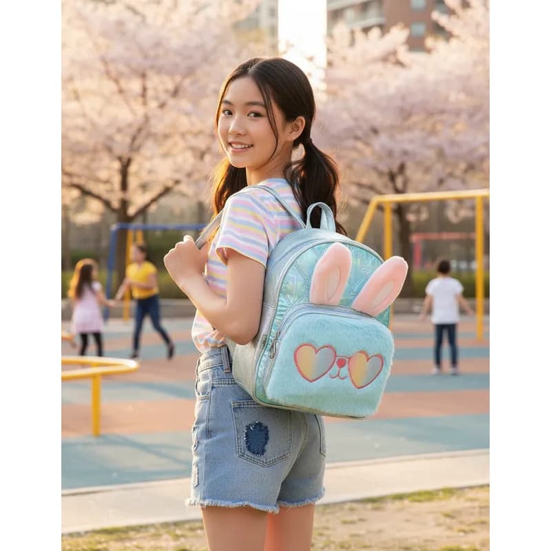 Mochila Infantil Menina para passeio  De  couro sintético