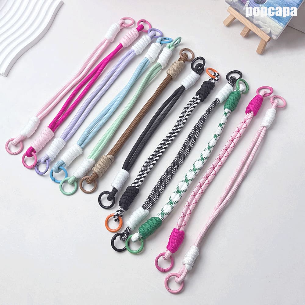 Capa De Telefone Fofa Com Cordão Curto-Multiuso Para Bolsas , Cartões，Durável Elegante Em Cores Dopamina SG002