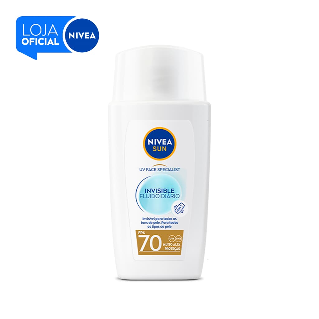 NIVEA SUN Protetor Solar Facial Fluido UV Face Specialist Invisible FPS 70 40ml BBB 26