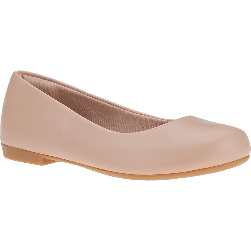 Sapatilha Infantil Feminina Sapato Bico Redondo Rasteira Metalizado Confortável Blogueira Festa