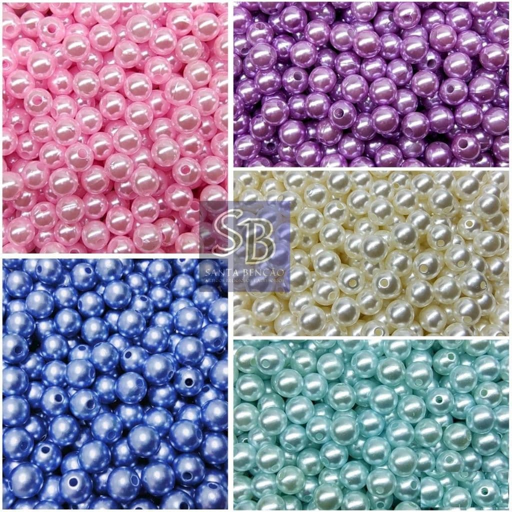 Perola Candy Color Várias Cores 8 mm 5 Cores ou Cor única  para bijuterias artesanato terços brincos