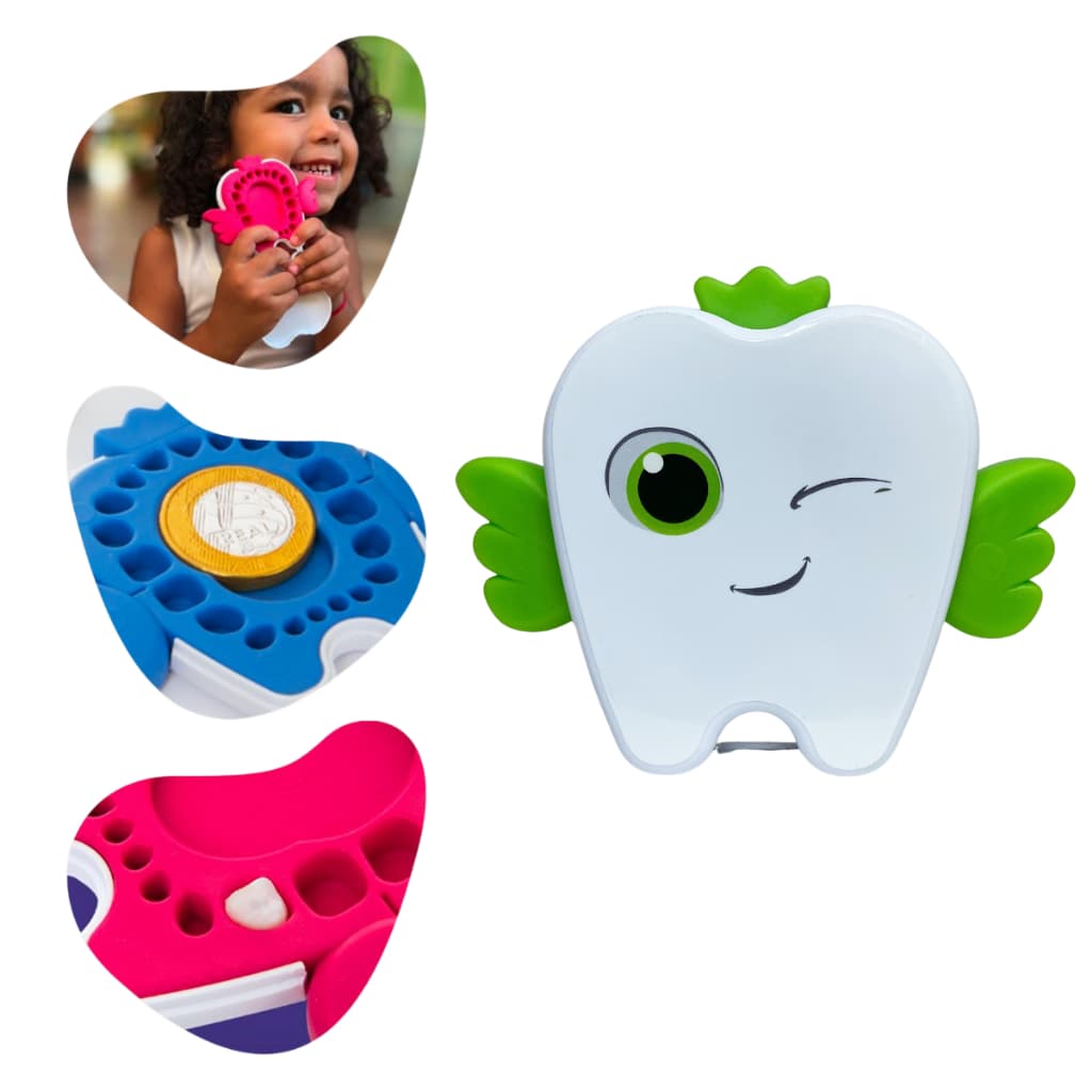Estojo Para Guardar Dente De Leite Porta Dentinhos Cor Verde