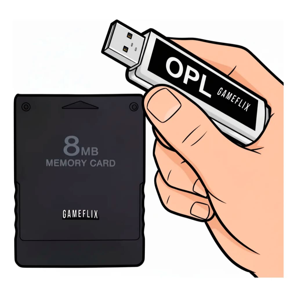 Pendrive 32 ou 64gb + Memory Card | Opl Psx2