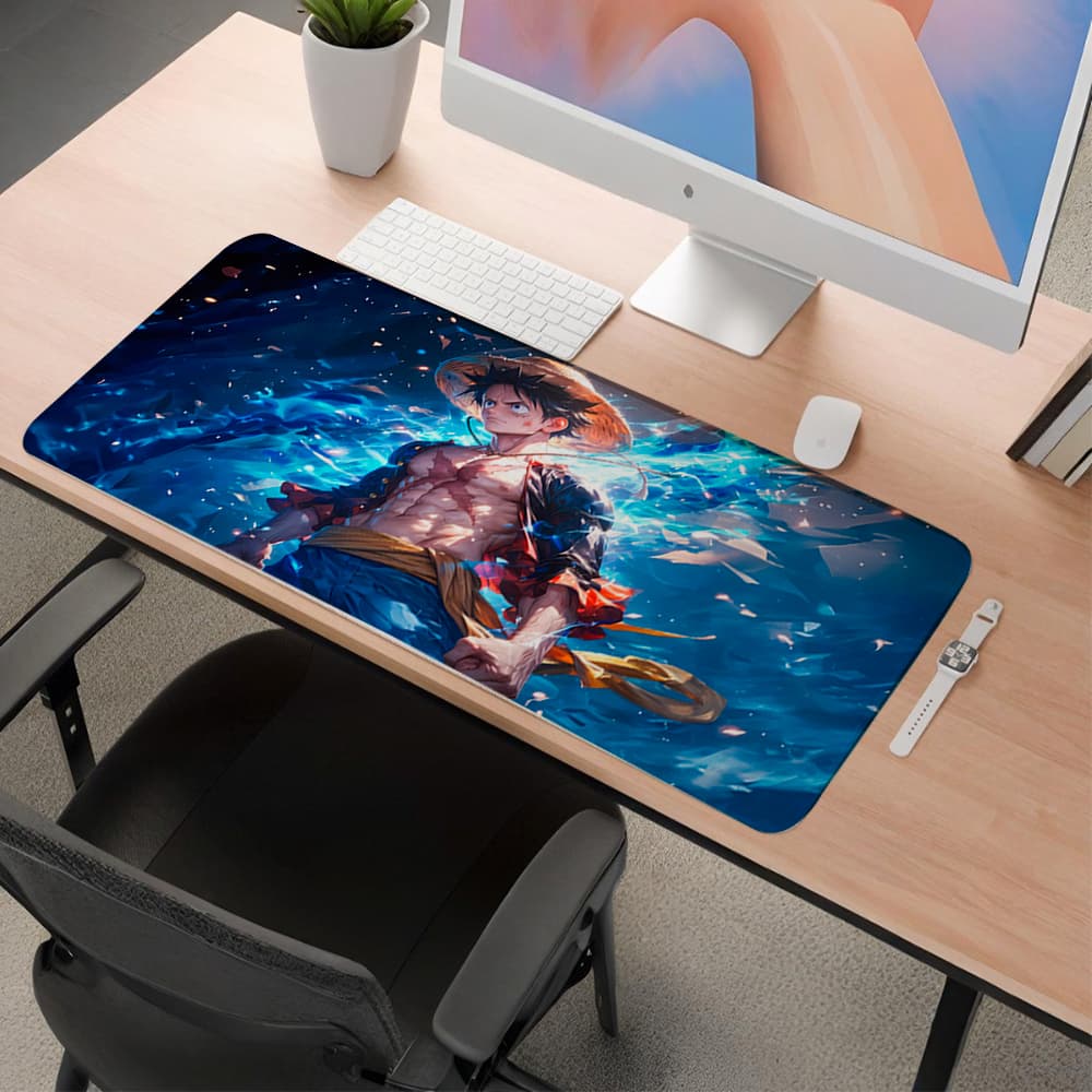 Mousepad Gamer Speed Premium 22x18cm Borda Costurada Estampado Diversos Modelos Anime One Piec Luffy