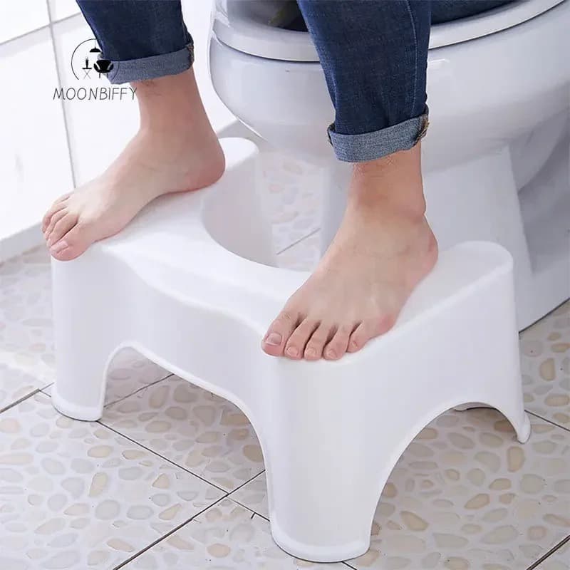 Banquinho Ergonômico para Vaso Sanitário - Postura Correta Saúde Intestinal - Branco