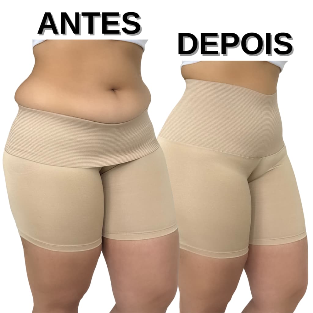 Short Anágua Cinta Modeladora Feminino Segunda Pele Redutora De Medida Alta Compressão Reduz Medidas