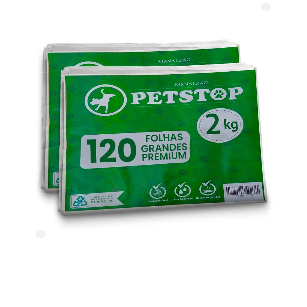 Jornal Higienico Biodegradável Seguro P/ Pets 4kg 240 folhas