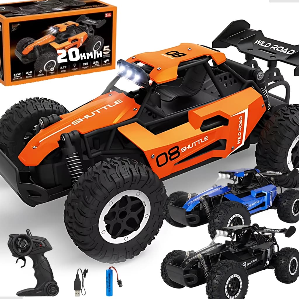 Carrinho Controle Remoto Carro Buggy Recarregável Jeep Off-road Elétrico Bateria Recarregável Brinquedo Infantil