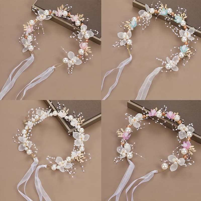 Tiara Enfeite Cabelo Noiva Dama Madrinha Daminha Debutante Strass Pérola Casamento