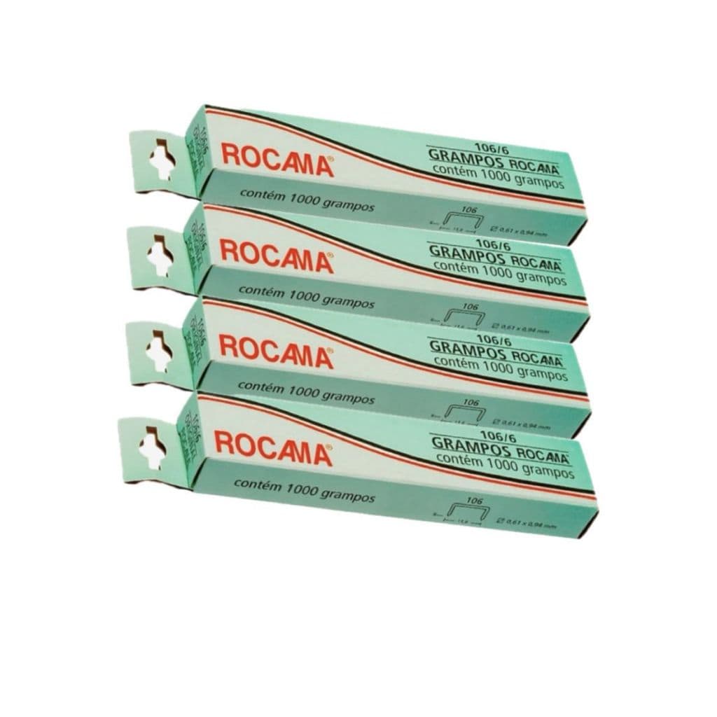 Caixa de Grampo Rocama 106/6 Mil grampos caixa econômica