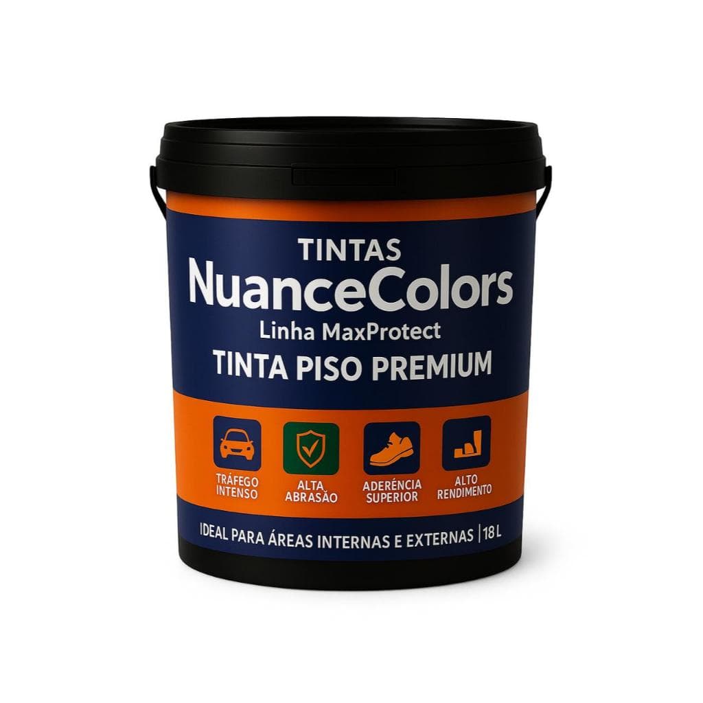 Tinta Piso - Parede, Quadra, Telhado - 3,6 L - NuanceColors - Antiderrapante, Interno e Externo 1L