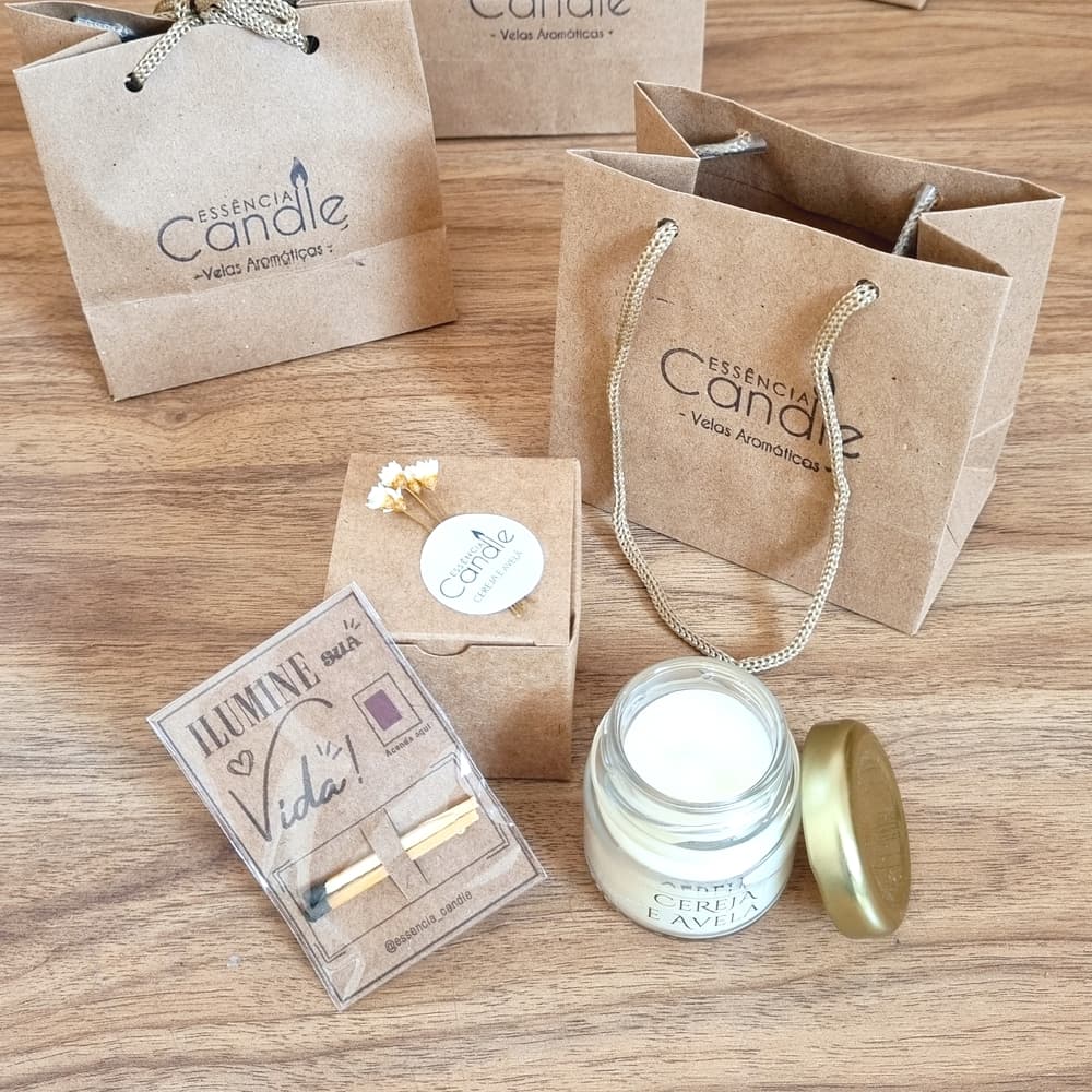 PRONTA PARA PRESENTE - Mini Vela Aromática PERFUMADA - Cera Vegetal - Natal, Lembrancinha Pequena