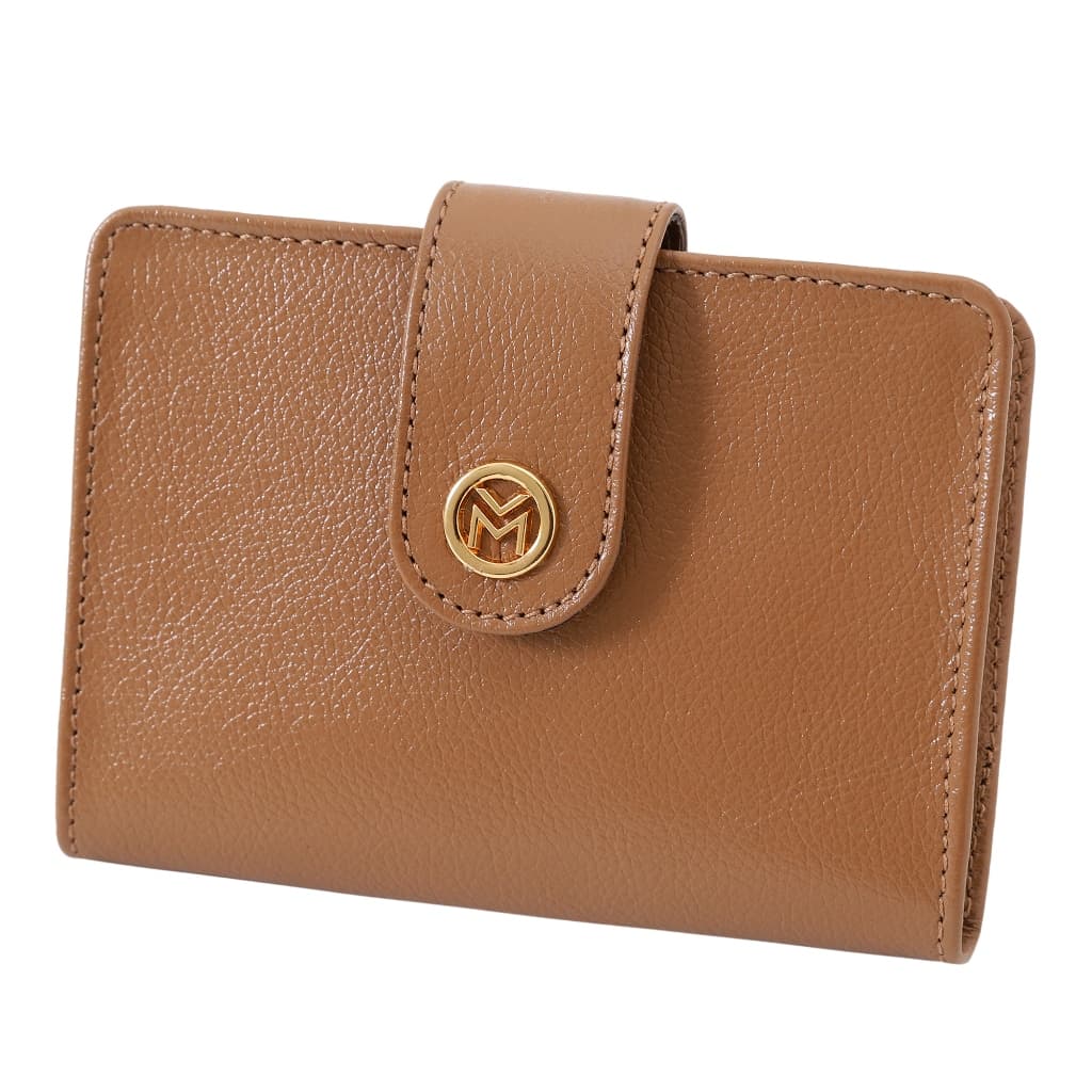 Carteira Feminina Couro Legítimo C/ Fechamento Botão RG CNH Cartões Mariart 301