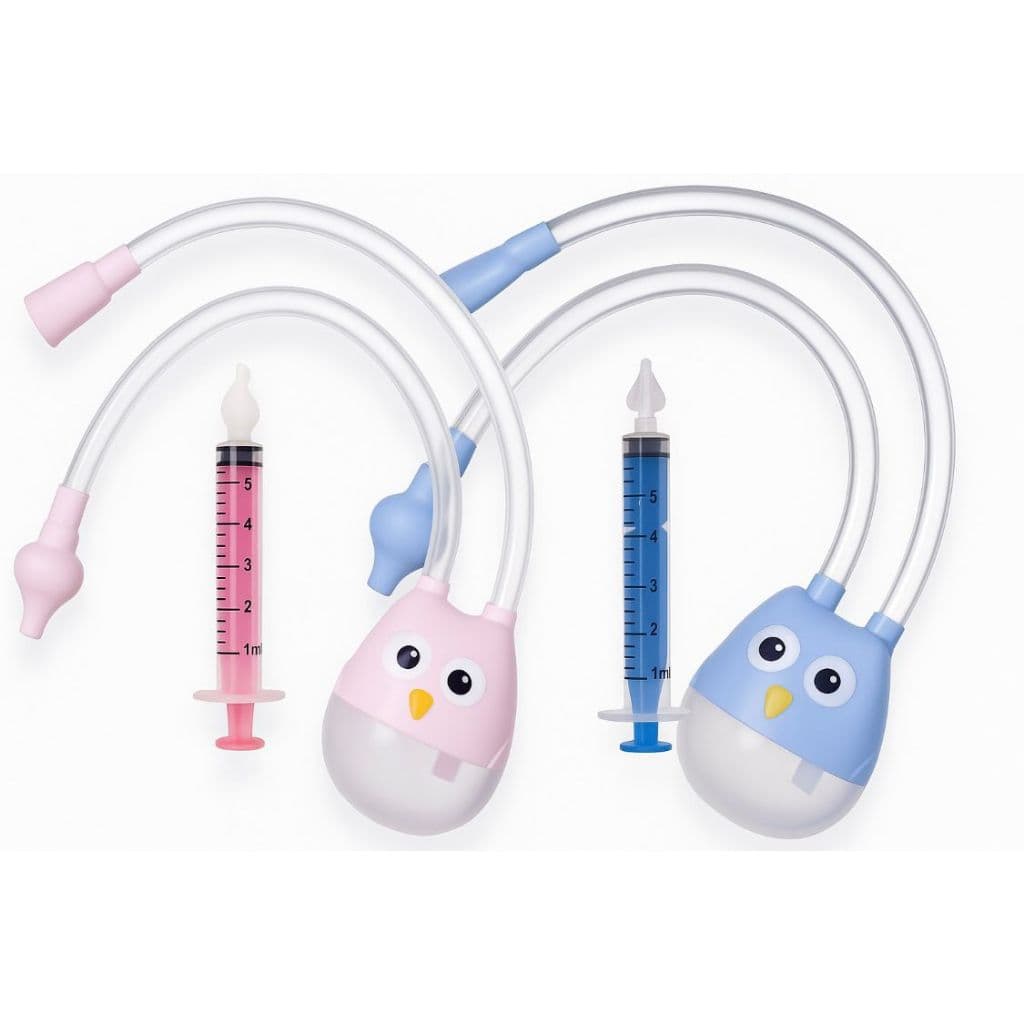 Seringa Lavagem Nasal E Aspirador Nasal Coruja Em Silicone Higiene Nasal  Bebê Sugador Meleca