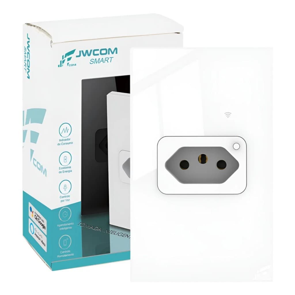 Tomada Wifi Inteligente De Embutir 20a com Medidor De Consumo