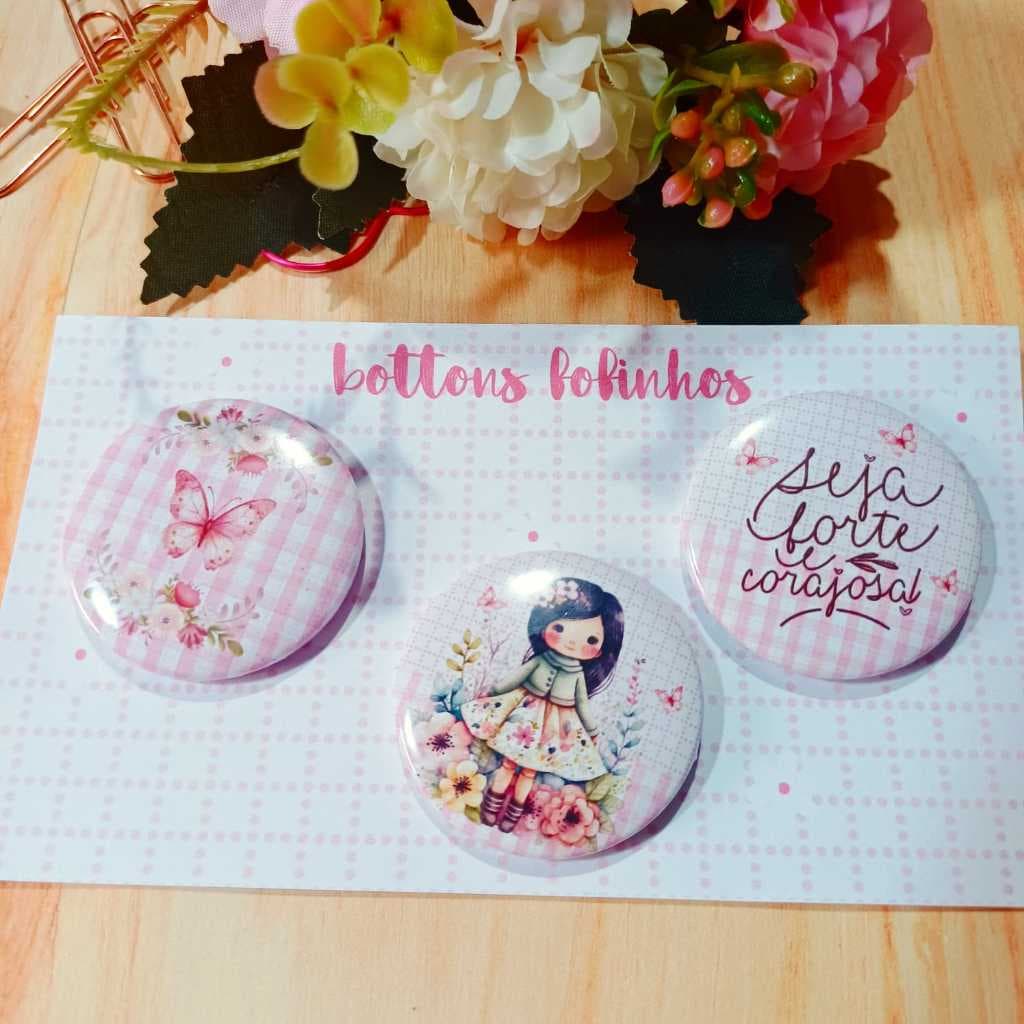 KIT DE BOTTONS FOFINHOS MENININHAS