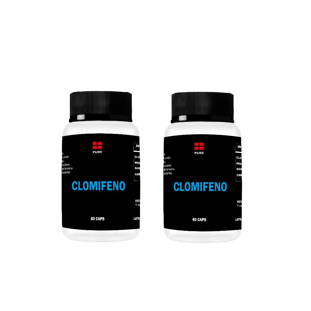 Kit 2 Clomifeno 50mg 60 unidades cada totalizando 120 unidades TPC pos ciclo rapida absorção pure vivamax