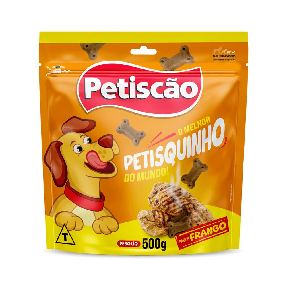 Petisco Bifinho de Frango Mastigável 500g Petiscão
