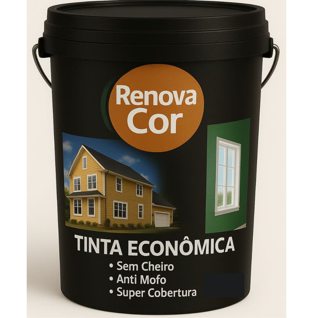 Tinta Econômica EXTERNA E INTERNA 12kg | Antimofo, Sem Cheiro, Seca Rápido e Super Cobertura