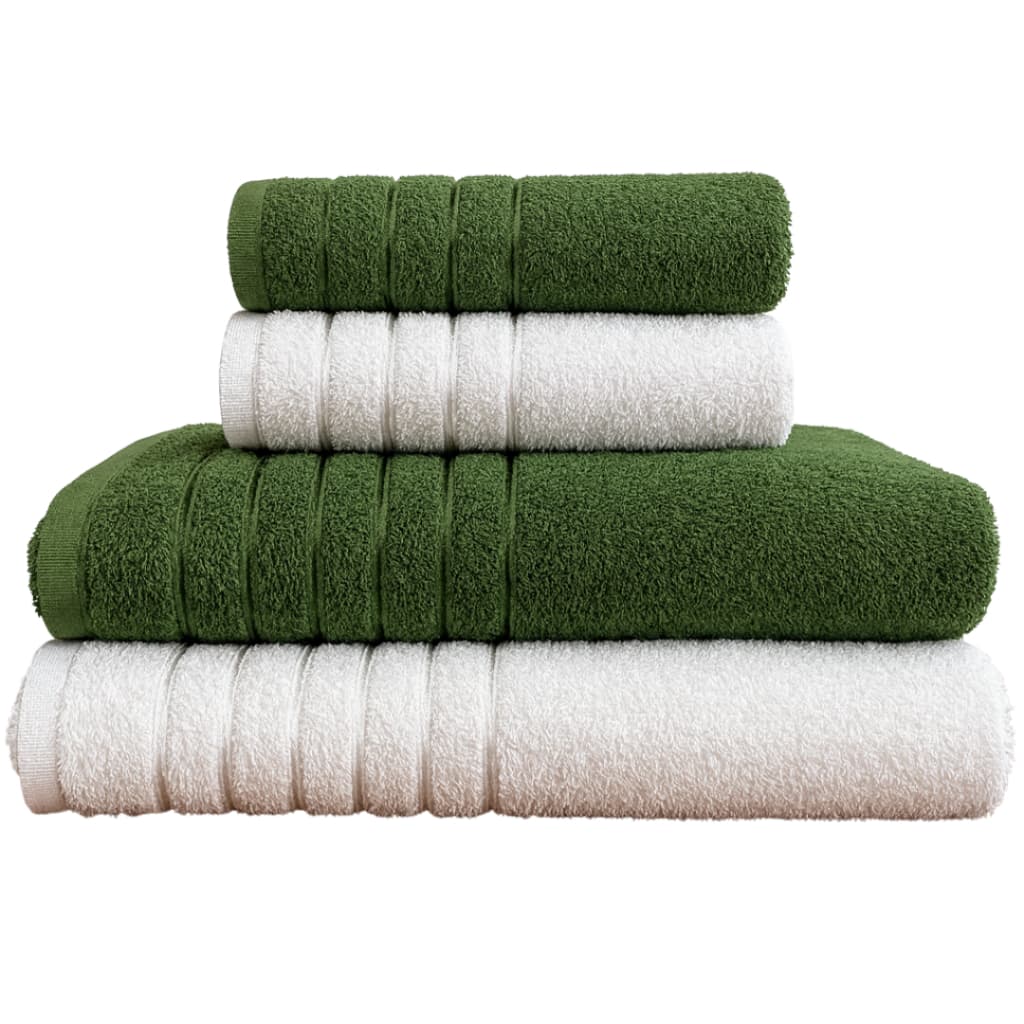 Kit 4 Toalhas Orteu (02 Banho e 02 Rosto) - Jogo de Toalhas 100% Algodão Grande 70cm x 130cm 400g