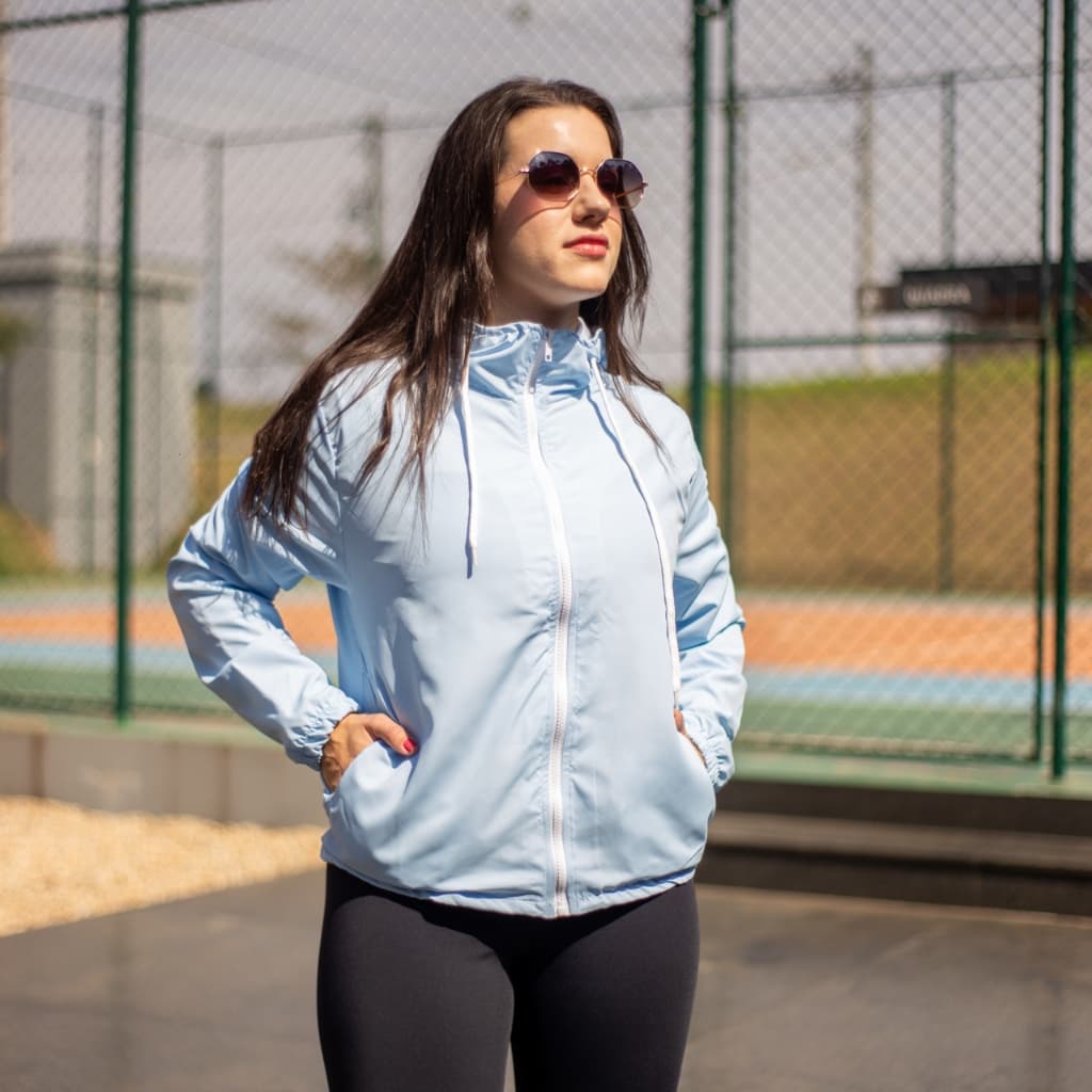 Corta Vento Feminina Jaqueta Ultra-leve Esportiva 100% Forrada Resistente Agua