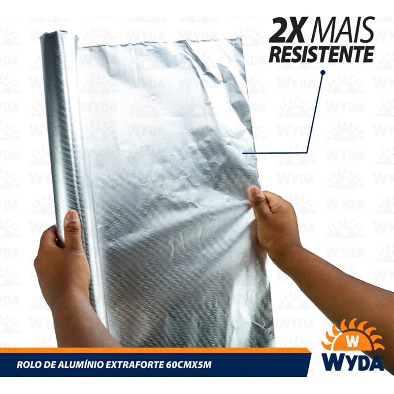 Papel Alumínio 60cmx5Mts - Grandes Assados Wyda