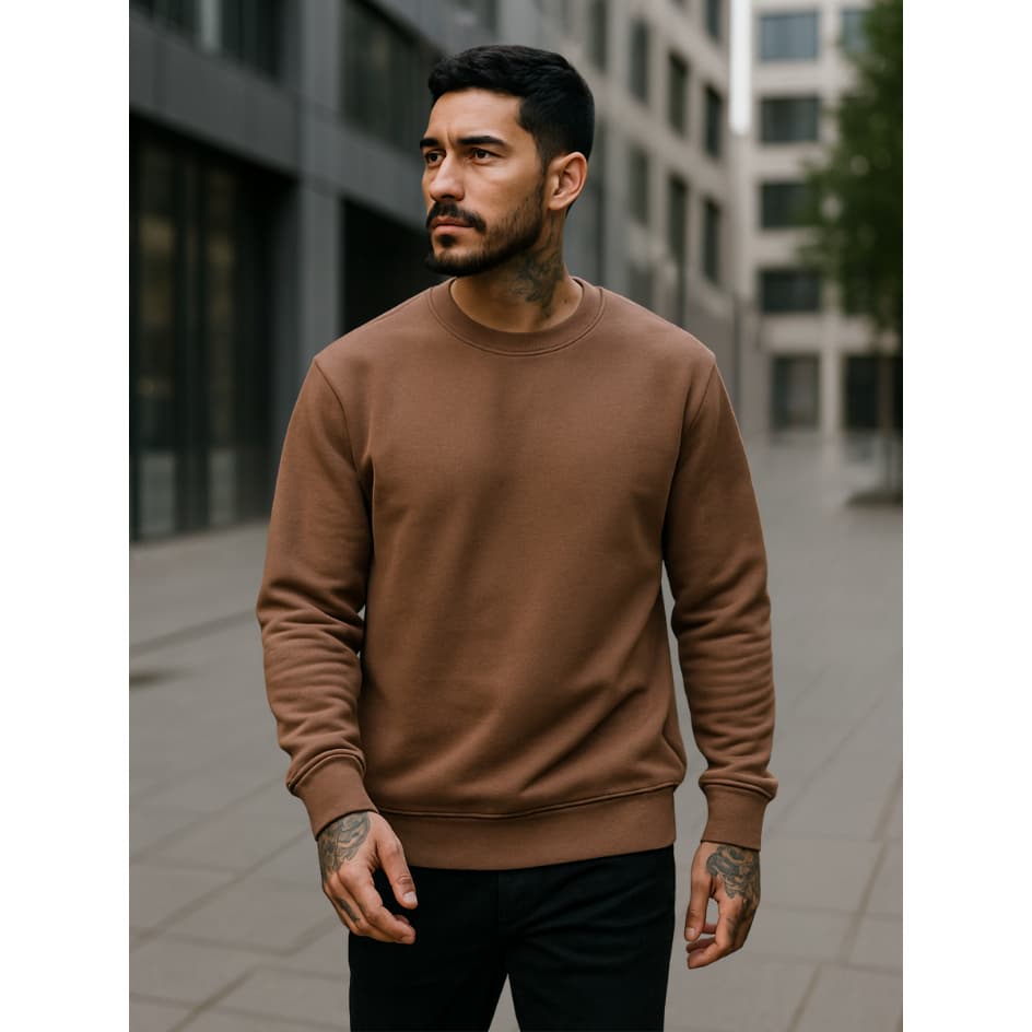 Blusa Moletom Gola Careca Suéter Liso sem estampa Unissex