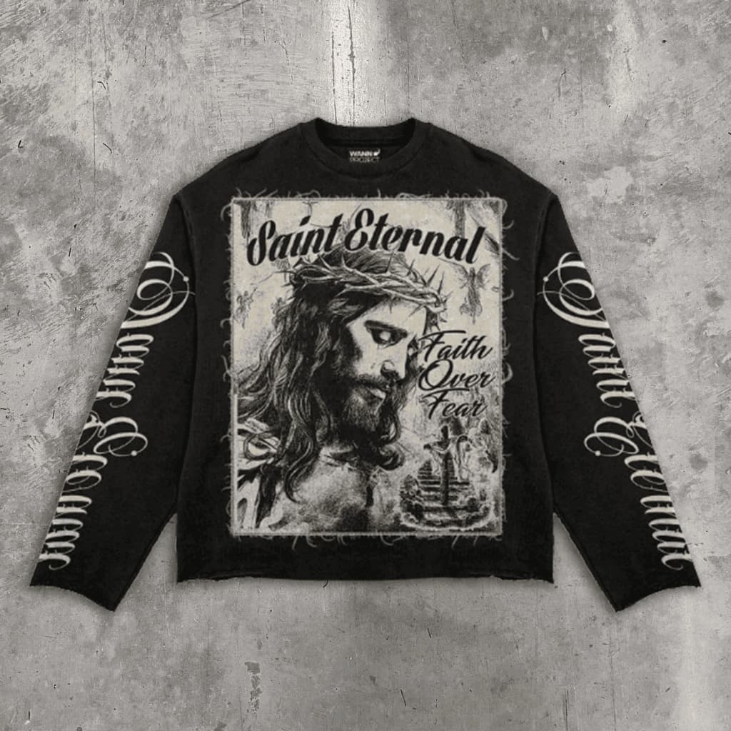 Moletom Careca Com Estampa Streetwear Jesus