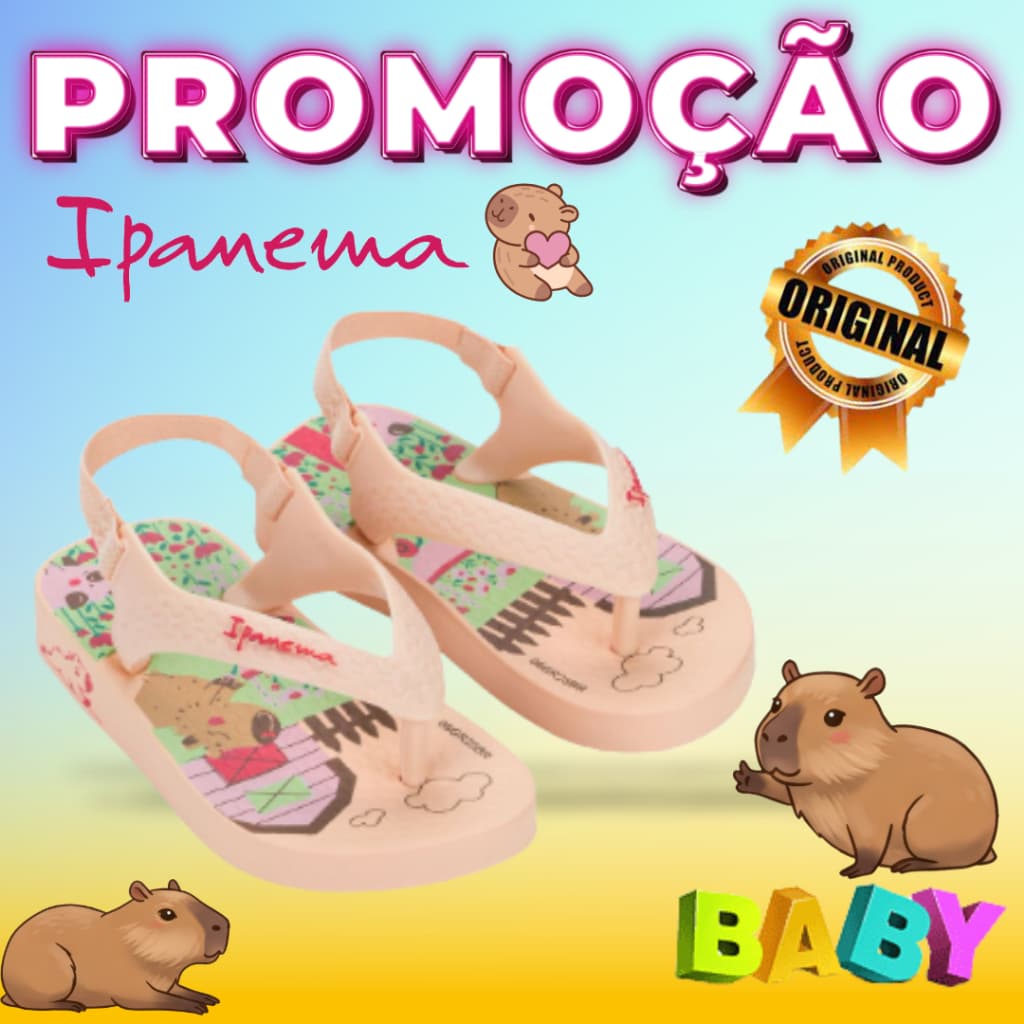 Chinelo Ipanema Baby - Capivara - ORIGINAL E COM NOTA FISCAL