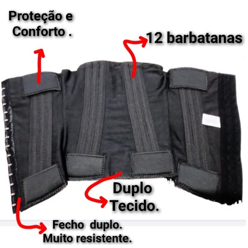 Cinta faixa 12 barbatanas,forrada, alta compreensão, reduz medidas ,até 56,forrada.