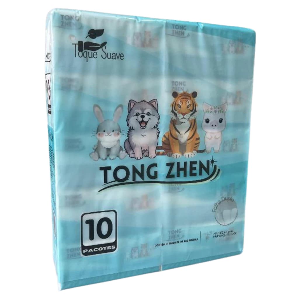 Pacote de lenços Tong Zhen com 10 unidades 400 folhas