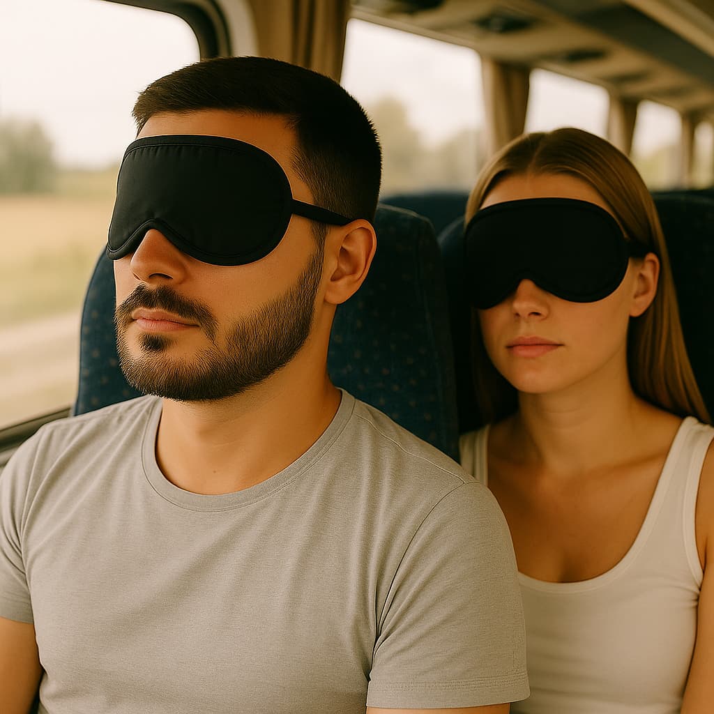 Kit 1/2/3 Máscaras Tapa Olho para dormir Premium - Seu Passaporte para o Sono Perfeito Desperte