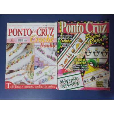Revistas de Crochê Ponto Cruz Bordados Vários Exemplares Usados Bom Estado de Conservação