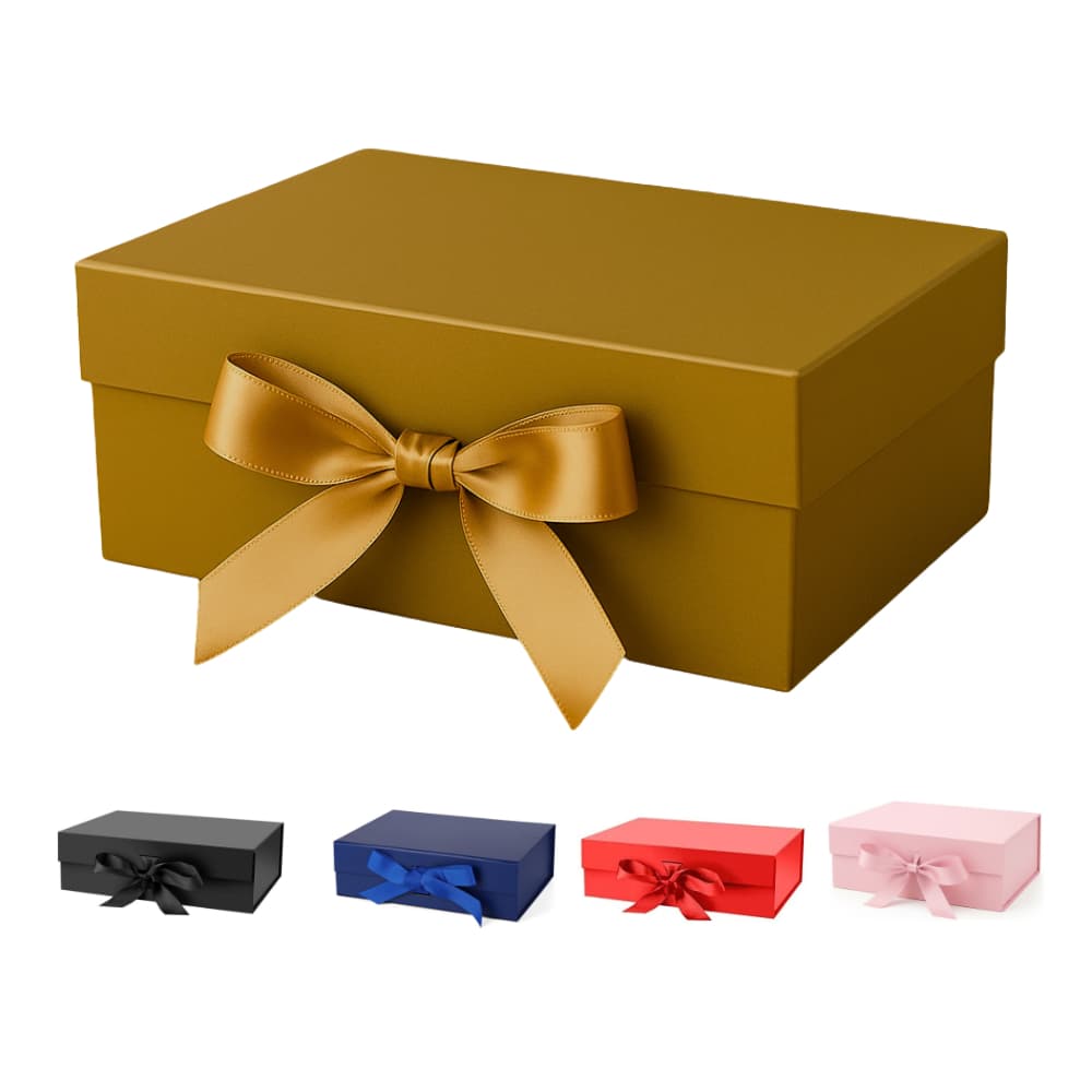 Caixa Rígida Para Presente Premium Embalagem FlexBox Dobrável Com Fechamento Magnético Laço e Imã Resistente Luxo