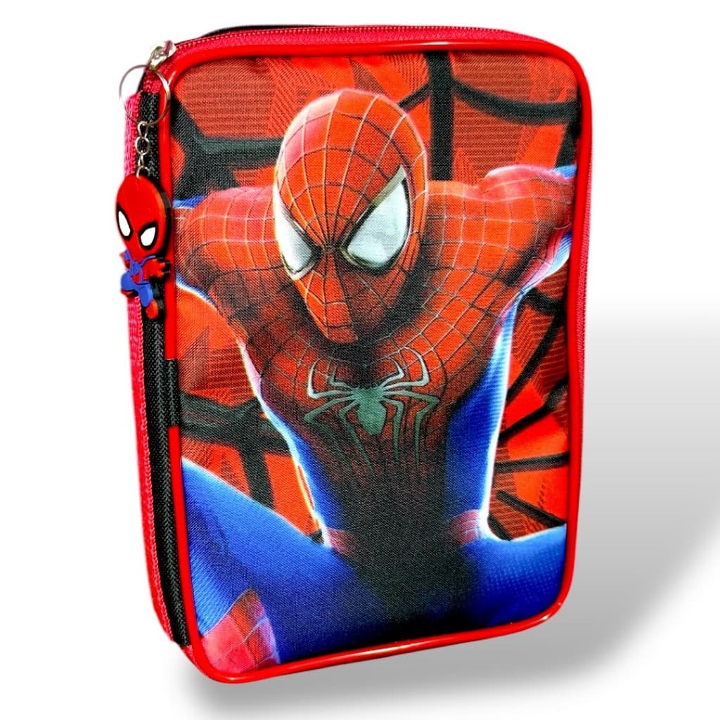 ESTOJO BOX HOMEM ARANHA 100 PENS ORGANIZADOR INFANTIL ESCOLAR MENINO