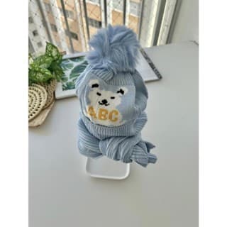 Kit Touca + Cachecol Gorro Infantil  Bebe Plush Ursinho (6mes-6anos)