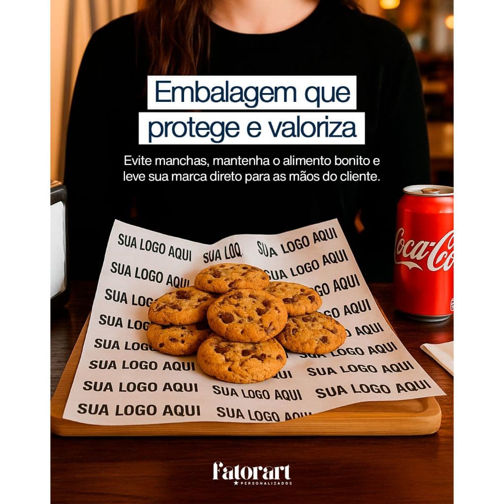 Papel Antigordura  Pesonalizado pct c/ 100 Folhas