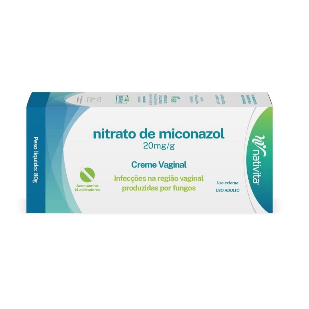 Nitrato de Miconazol 20mg/g 80g Contem 14 Aplicadores Ginecologicos