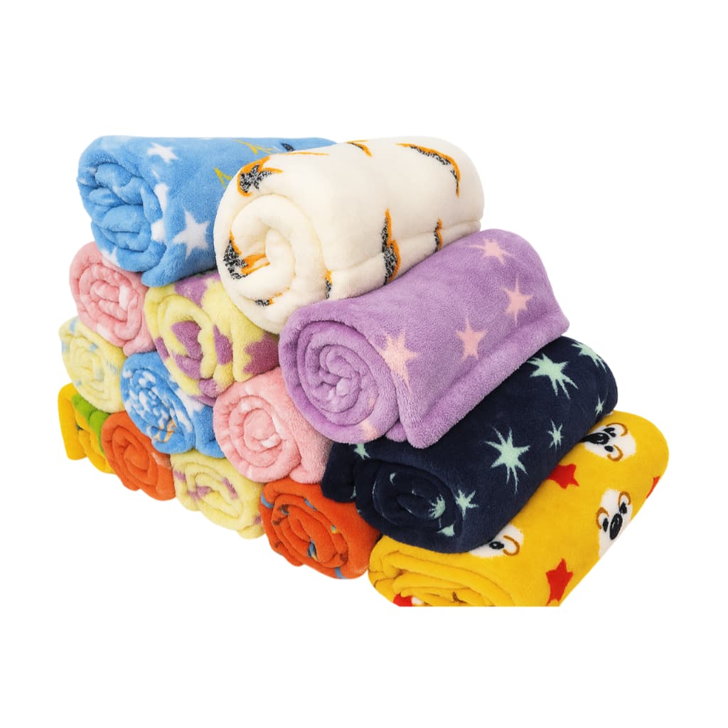 Kit c/2 Cobertor Manta Peludinha Bebe Soft Estampado Menino/Menina