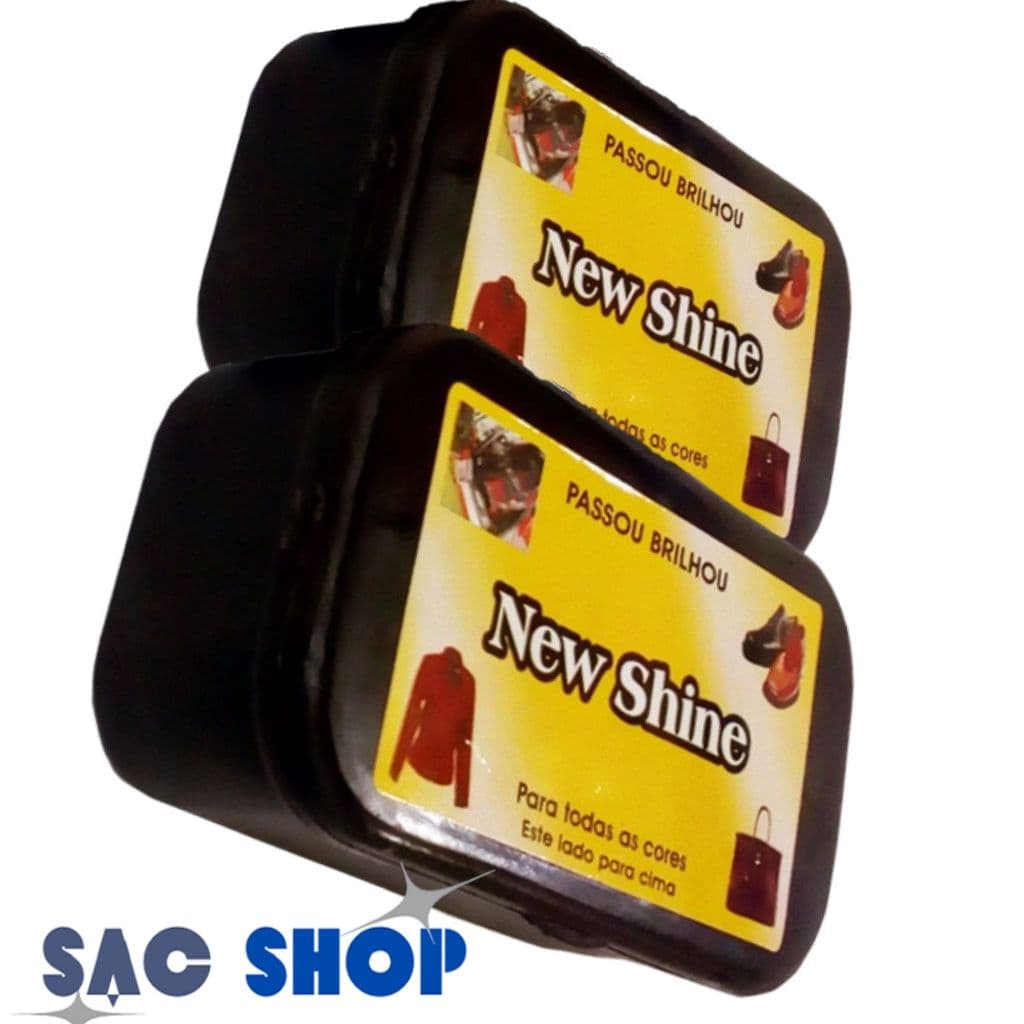 Esponja Alto Brilho New Shine para Calçados, Couros e Sintéticos, Poltronas, Painéis e Estofados 02 unidades incolor