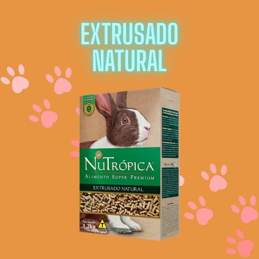 Ração Para Coelhos Fase Adulta Extrusado Natural 1,2kg Nutrópica