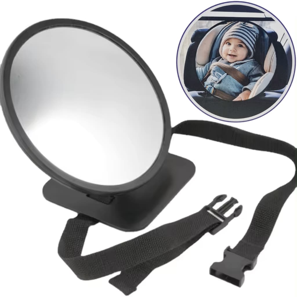 Espelho Retrovisor Carro Bebê Conforto 360° Segurança Cadeirinha Banco Traseiro Ajustável
