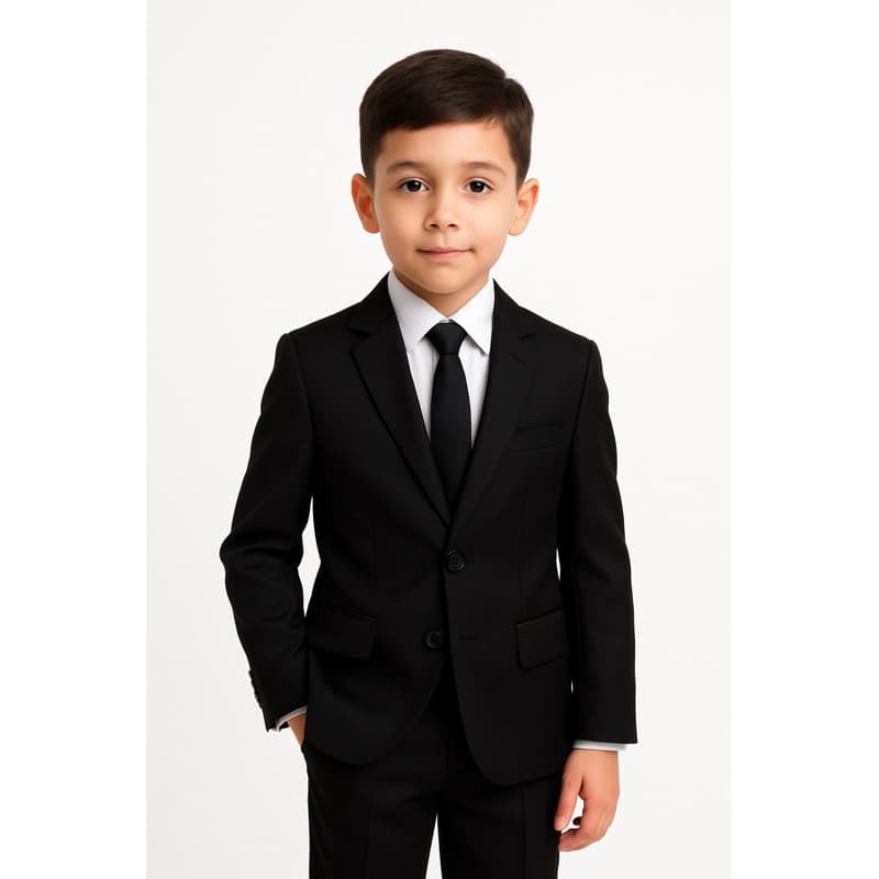 Terno Preto Infantil Microfibra