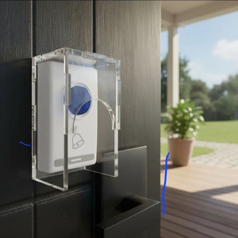 Capa protetora de campainha contra chuva e tempo