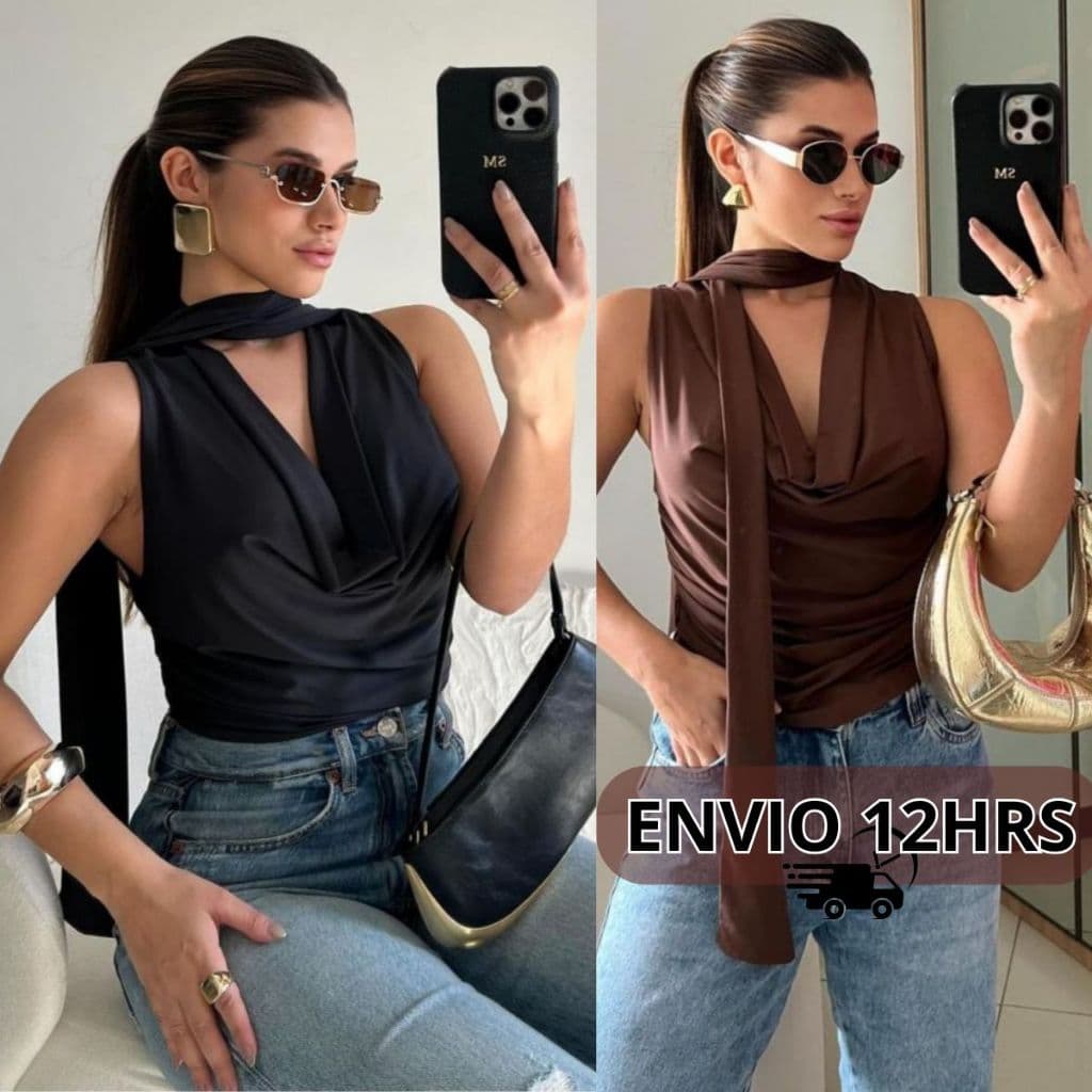 Blusa Feminina Elegante estilosa tendência Verção blusas CHOKER roupas chiques para mulheres natal..