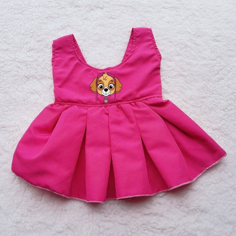 vestido para pet fêmea com fecho em velcro/ PATRULHA CANINA