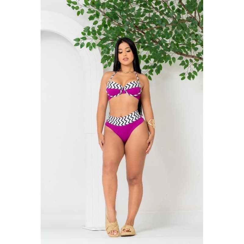 Lançamento biquíni plus size com listras em Zebrinhas e tecido anruga